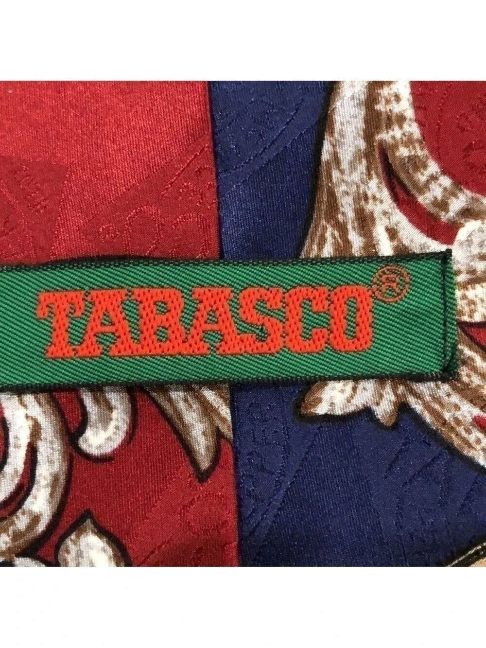 TABASCO necktie. “Standard oysters”